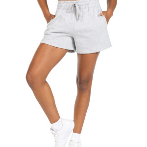 High waist cotton running shorts with side pockets adjustable cozy shorts for women