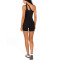New arrival off shoulder cut out yoga jumpsuits women's curved one pieces shorts sets