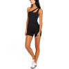 New arrival off shoulder cut out yoga jumpsuits women's curved one pieces shorts sets