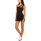 New arrival off shoulder cut out yoga jumpsuits women's curved one pieces shorts sets