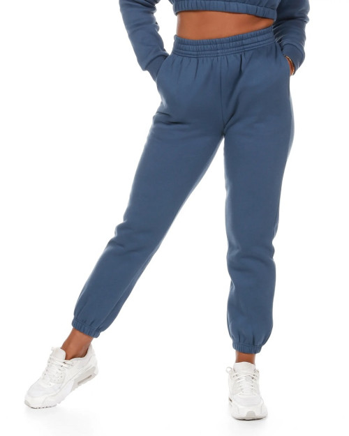 Cotton fleece jogger pants with side pockets adjustable waist trackpants