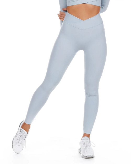 High waist criss cross yoga leggings butt lifting flattering fitness tights