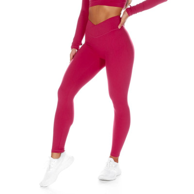 High waist criss cross yoga leggings butt lifting flattering fitness tights