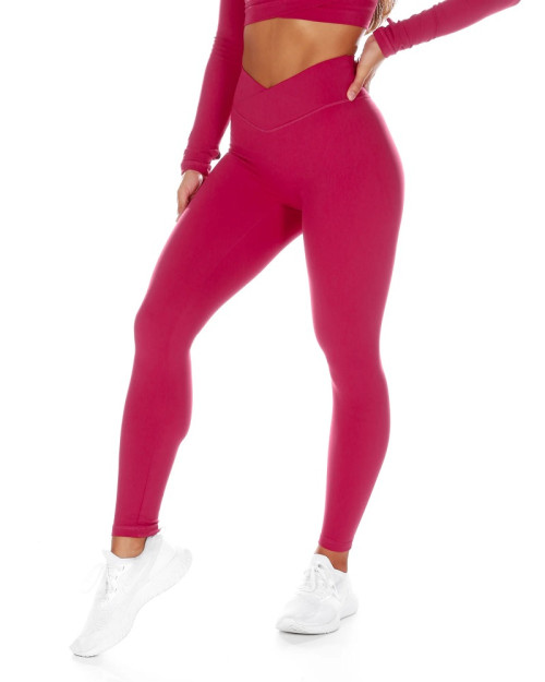 High waist criss cross yoga leggings butt lifting flattering fitness tights