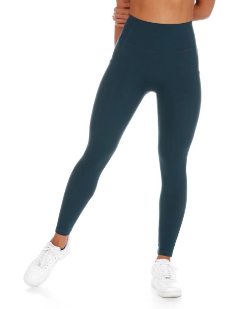 Full length pocket leggings for women tummy control nylon spandex yoga leggings