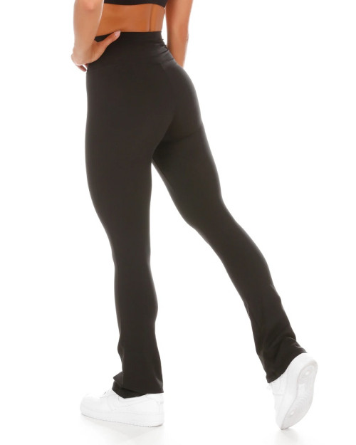 High waisted no front seam flared pants 4 ways stretchy yoga pants