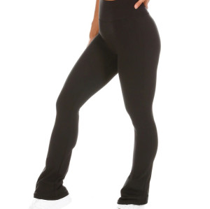 High waisted no front seam flared pants 4 ways stretchy yoga pants