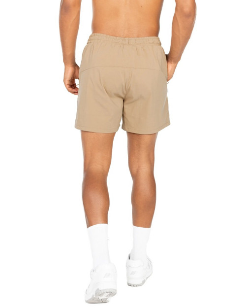 Elastic waist woven shorts with side pockets lightweight gym shorts with drawstring