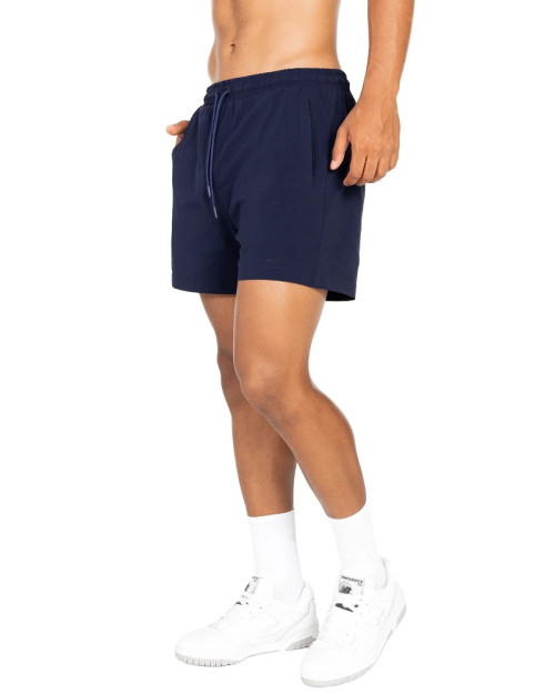 Elastic waist woven shorts with side pockets lightweight gym shorts with drawstring