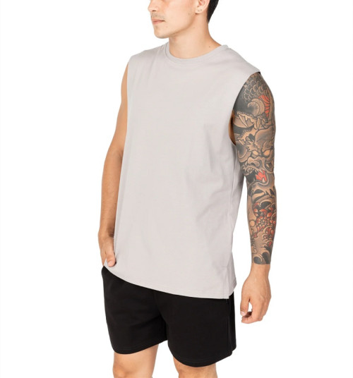 New arrival crew neck tanks solid color basic style athletic fit singlets