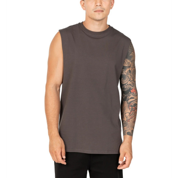 New arrival crew neck tanks solid color basic style athletic fit singlets