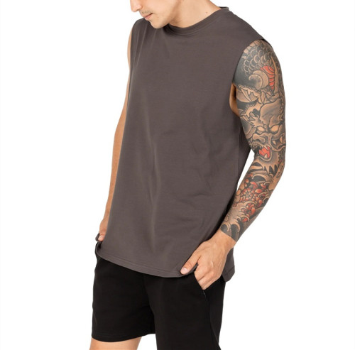 New arrival crew neck tanks solid color basic style athletic fit singlets