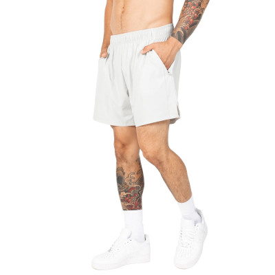 Elastic waist woven shorts with side pockets loose fit athetic men shorts