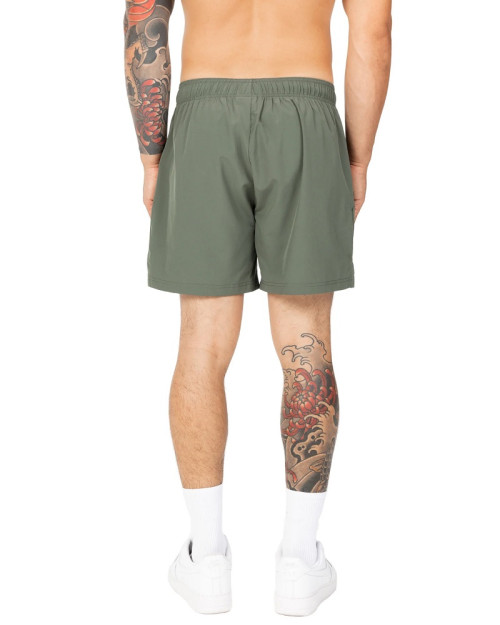 Elastic waist woven shorts with side pockets loose fit athetic men shorts