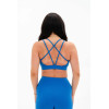 New arrival scoop neck strappy back sports bra padded classic supportive yoga bralette