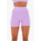 Women's high waisted pocket shorts moisture-wicking solid color yoga shorts