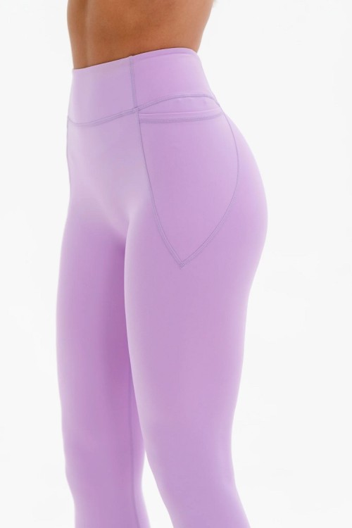 High waist solid color pocket leggings solid color fitness tights