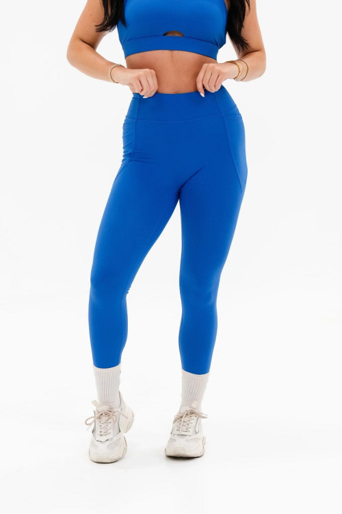 High waist solid color pocket leggings solid color fitness tights