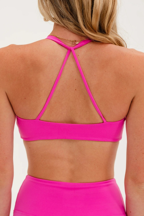 New arrival medium support halter sports bra backless yoga bralette