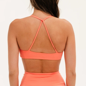 New arrival medium support halter sports bra backless yoga bralette