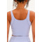 New arrival v neck padded tank top athleisure style longline sports bra