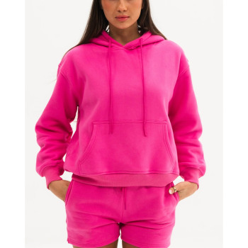 Women's cotton fleece hoodies with kangaroo pockets adjustable hooded sweatshirts