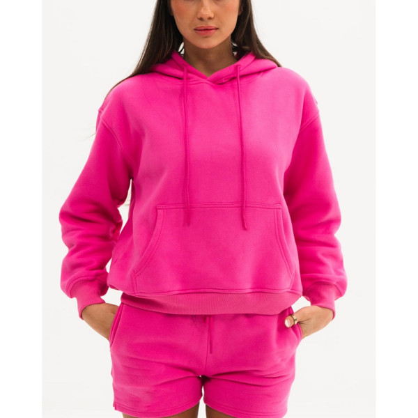 Women's cotton fleece hoodies with kangaroo pockets adjustable hooded sweatshirts