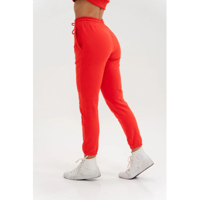 Adjustable waist running joggers for women cotton blend athleisure sweatpants