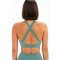 New arrival high support scoop neck back cross sports bra padded yoga bralette