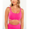 Square neck sexy medium support sports bra open back solid color yoga bralette