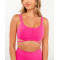 Square neck sexy medium support sports bra open back solid color yoga bralette