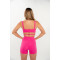 Square neck sexy medium support sports bra open back solid color yoga bralette