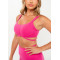 Square neck sexy medium support sports bra open back solid color yoga bralette
