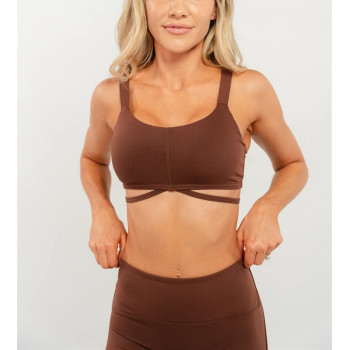 Square neck sexy medium support sports bra open back solid color yoga bralette