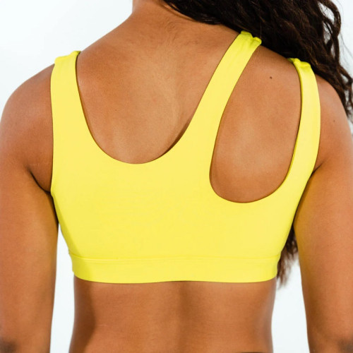 Women's Asymmetric bra front cut out sports bra