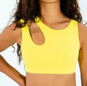 Women's Asymmetric bra front cut out sports bra