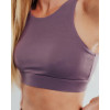 Crew neck full coverage sports bra high impact yoga bralette