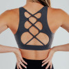 Crew neck full coverage sports bra high impact yoga bralette