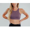 Crew neck full coverage sports bra high impact yoga bralette