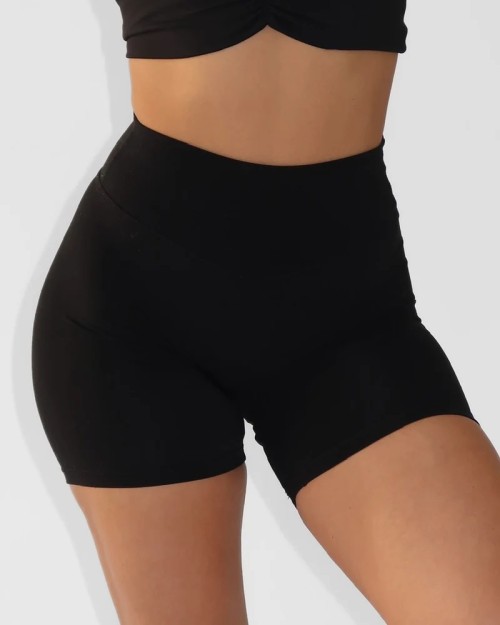 Tummy control v shape yoga shorts no front seam biker shorts