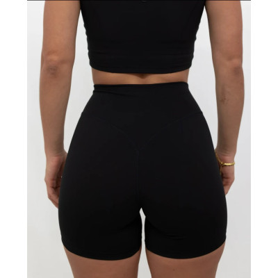 Tummy control v shape yoga shorts no front seam biker shorts