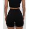 Tummy control v shape yoga shorts no front seam biker shorts