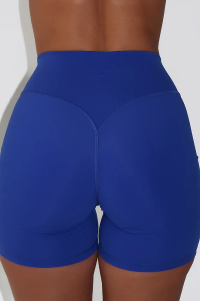 Tummy control v shape yoga shorts no front seam biker shorts