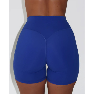 Tummy control v shape yoga shorts no front seam biker shorts