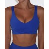 Medium to high impact cross bra for women v neck lower back gym bra