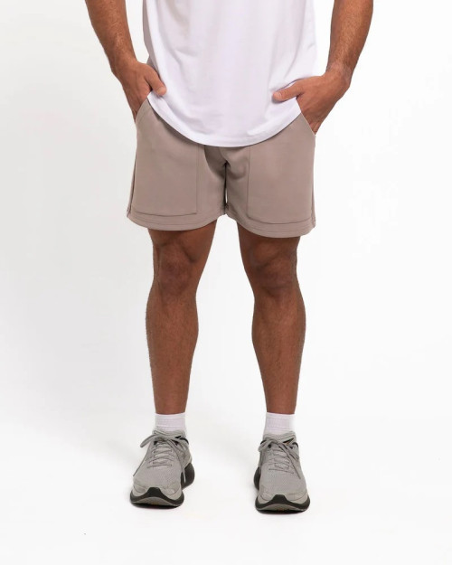 New design men's cotton knit shorts with side pockets