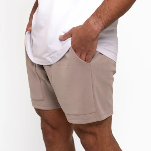 New design men's cotton knit shorts with side pockets