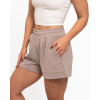 Unisex cotton fleece running shorts with side pockets