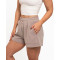 Unisex cotton fleece running shorts with side pockets