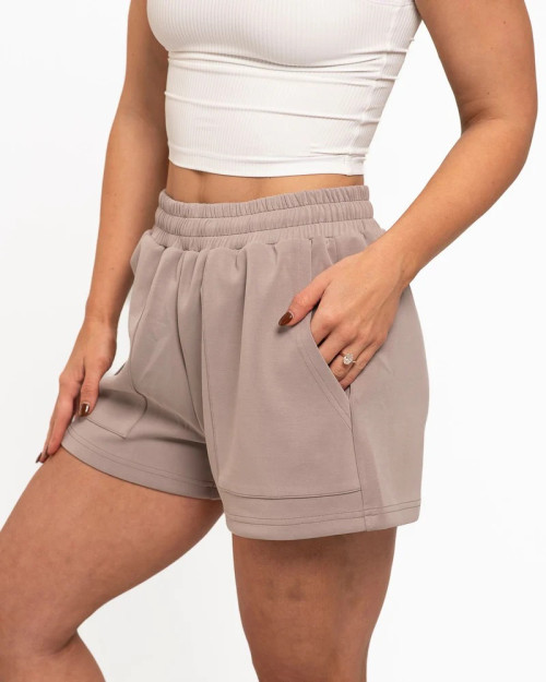 Unisex cotton fleece running shorts with side pockets